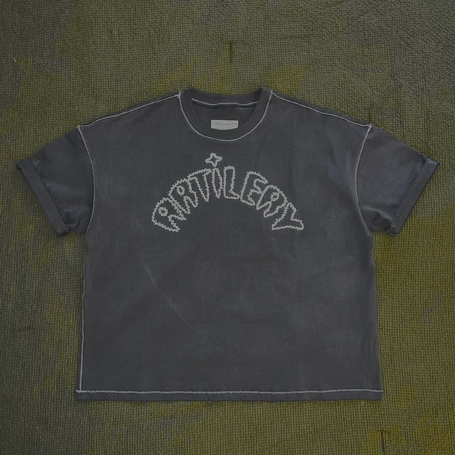 Grey Reverse Stitched Artilery Tee
